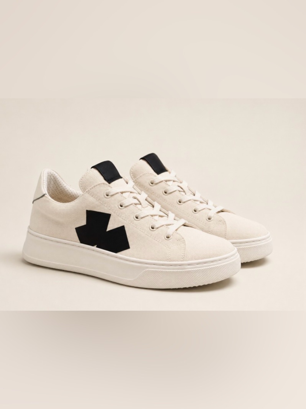 IXOS X Cream and Black Women's Sneakers Size 39